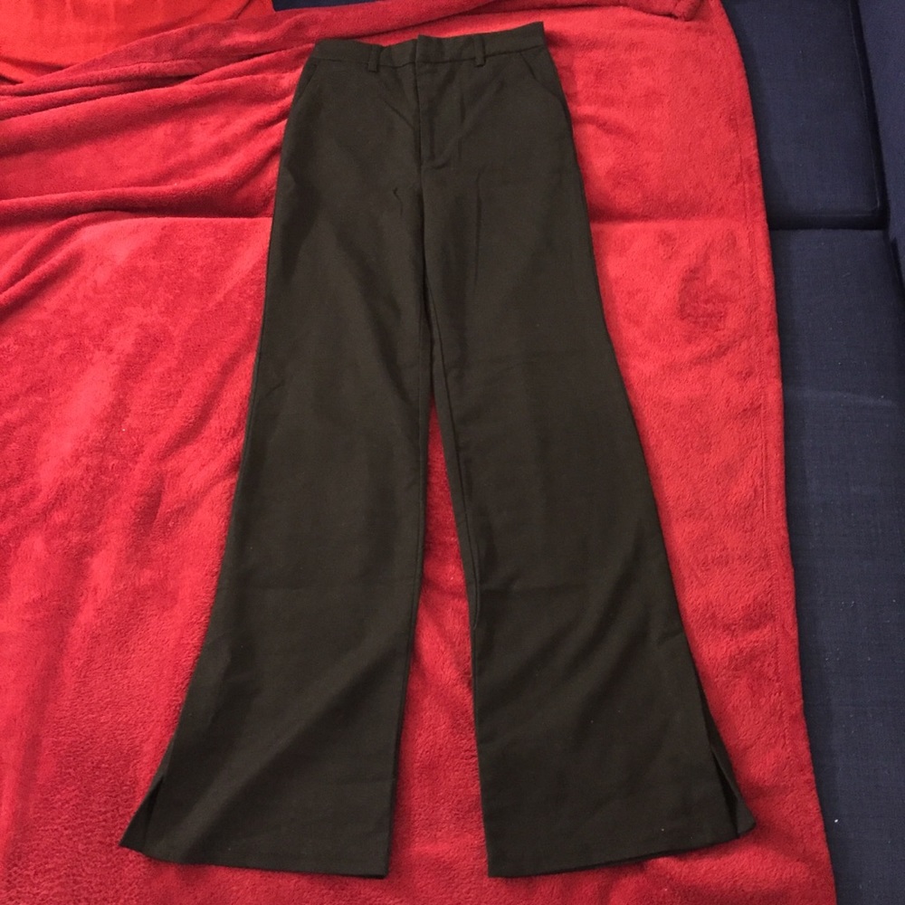 H&M black slacks with slits size 2